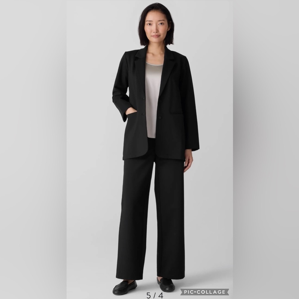 Eileen Fisher Oversized Lagenlook Drapey Solft Blazer Size XXS